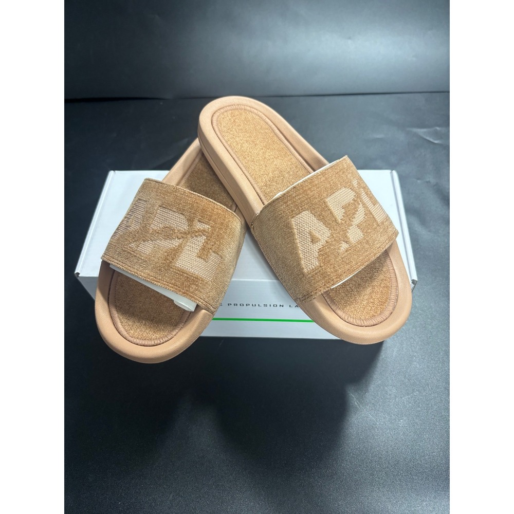APL TechLoom Velvet Slide‎ Women's Caramel Tan Brown Sandals
